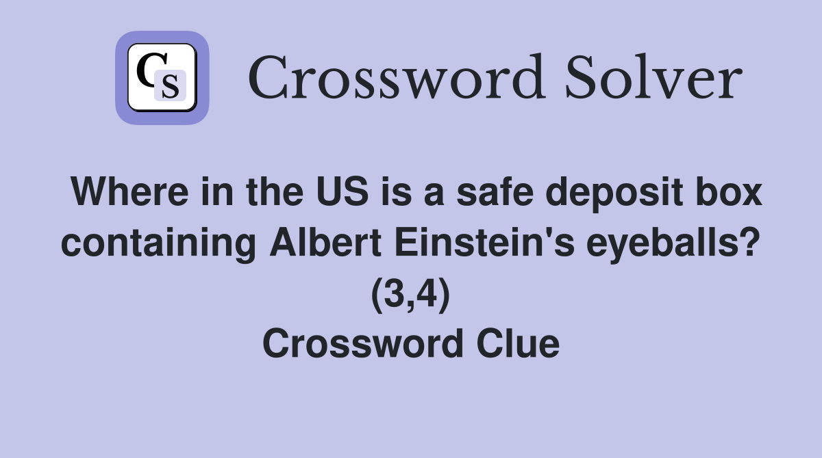 Where in the US is a safe deposit box containing Albert Einstein's